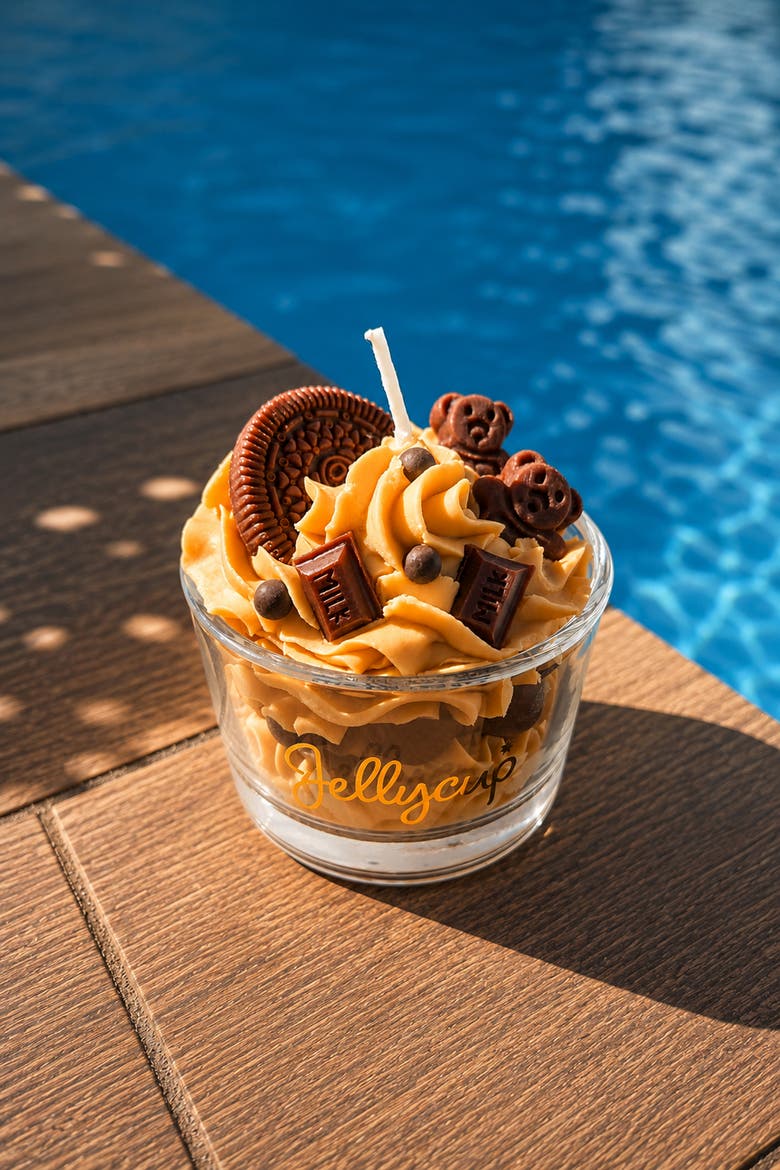 Dessert Cup Soy Wax Candle Chocolate Cookie, Alternate, color, Chocolate Cookie