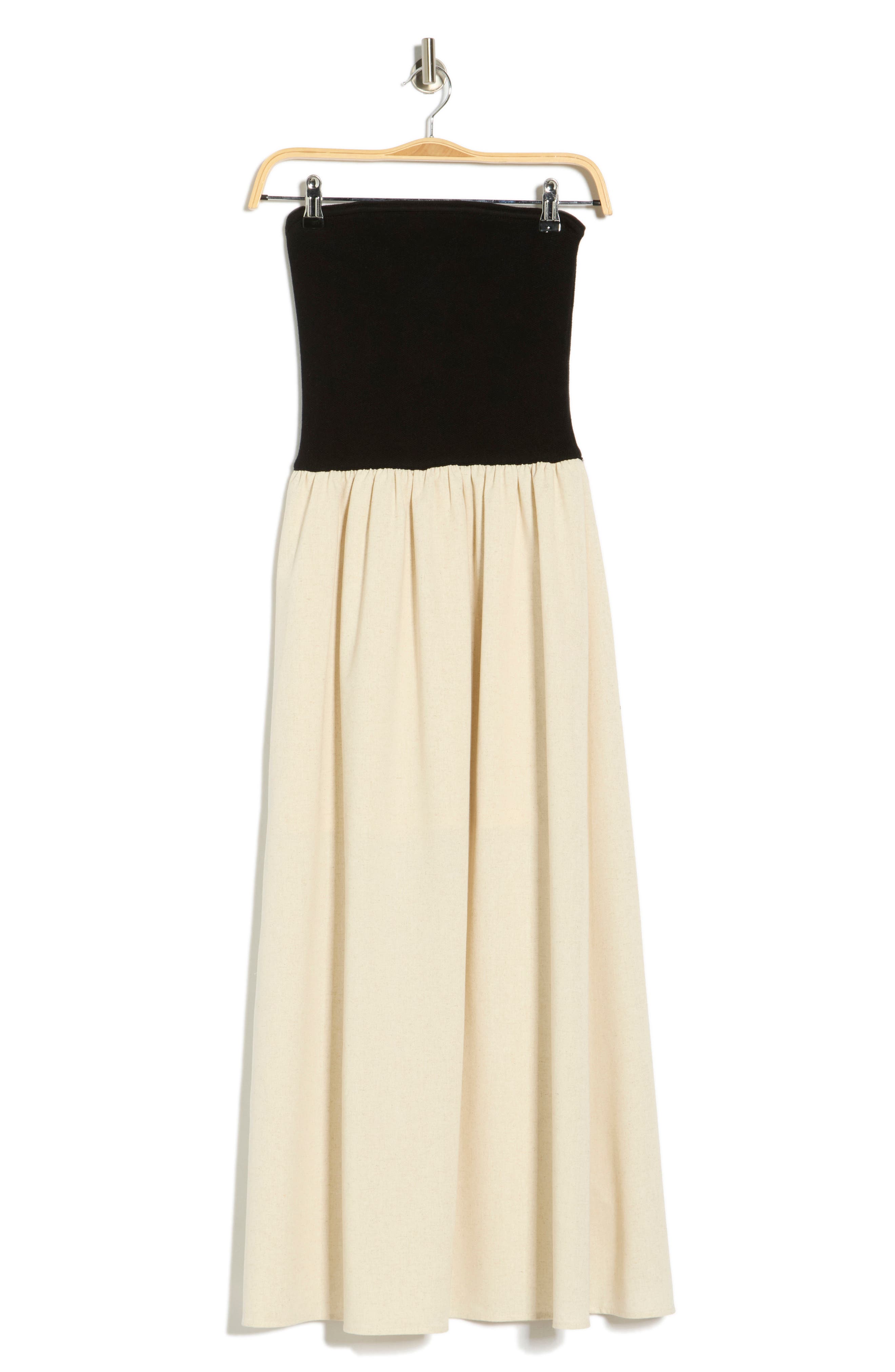 Blu Pepper Strapless Midi Dress