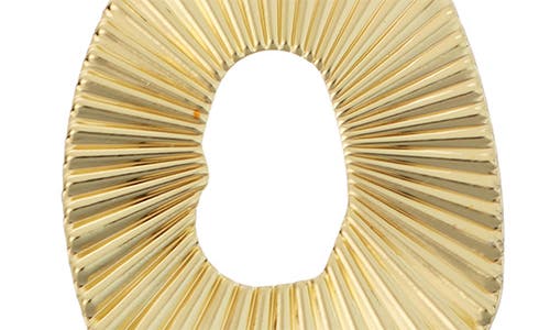 Panacea Textured Open Circle Drop Earrings In Gold