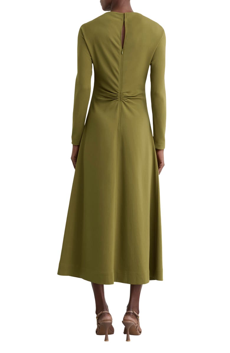 Reiss Adriana Ruched Long Sleeve Maxi Dress, Alternate, color, Chartreuse Green