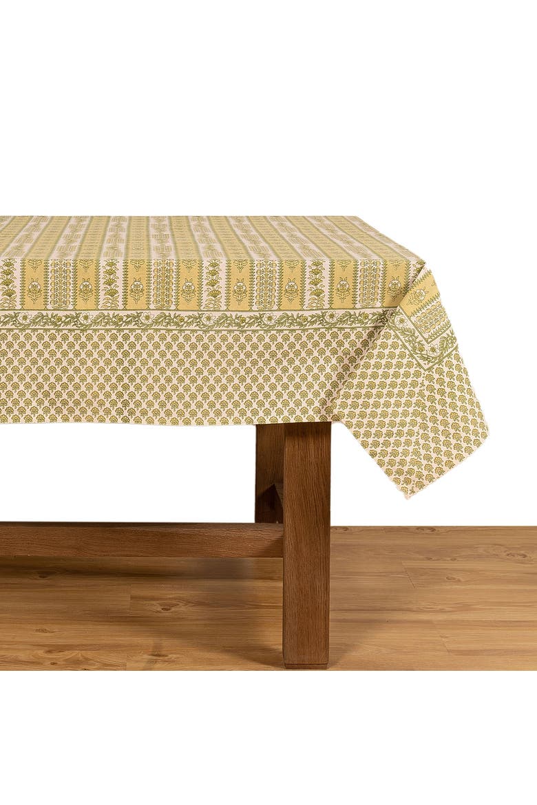Provence Avignon Tablecloth, Alternate, color, Pistache 71" x 71"