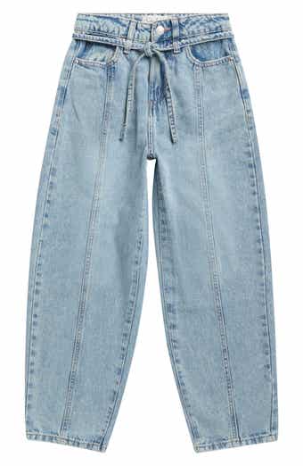 Kids' Belted Barrel Leg Jeans