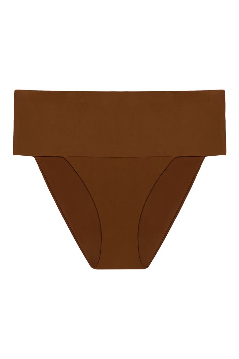 Jessica High Waist Bikini Bottoms, Alternate, color, BROWN