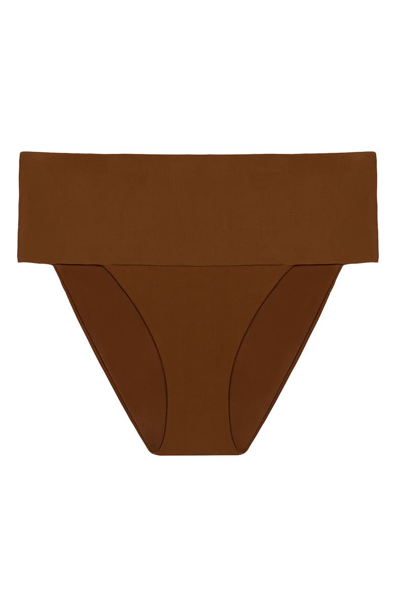 ViX Paula Hermanny Jessica High Waist Bikini Bottoms, Alternate, color, Brown