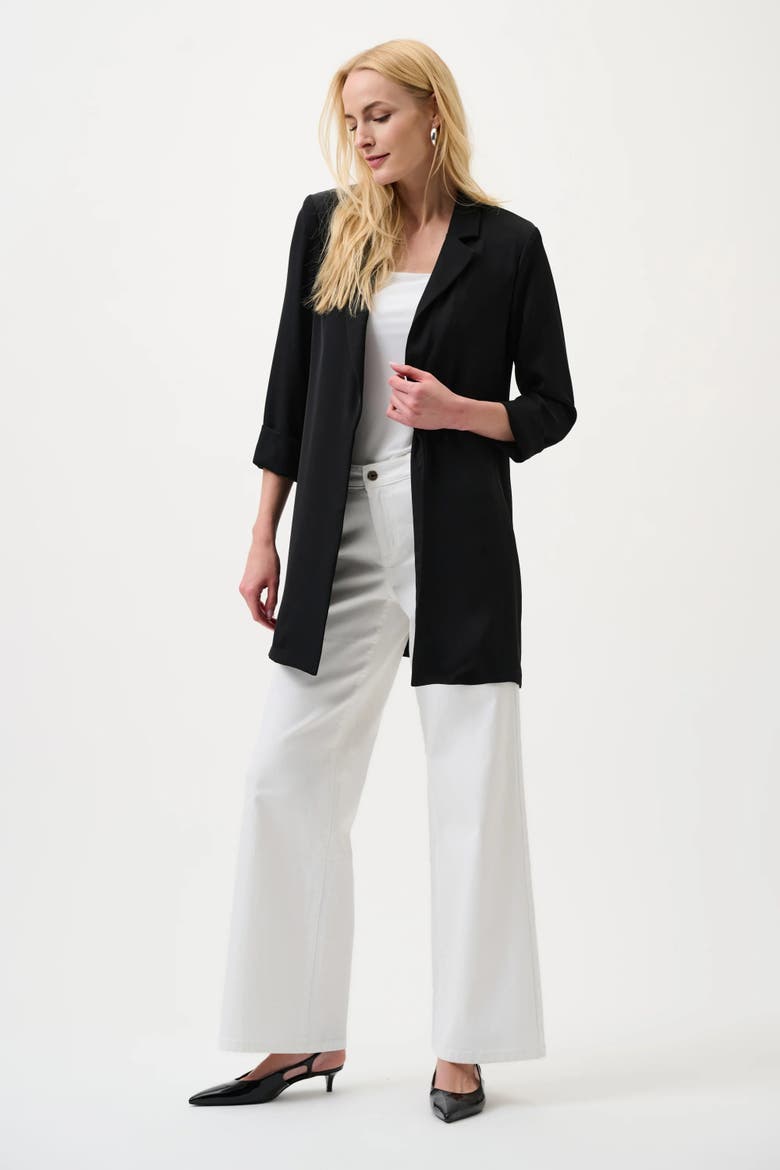 Classic Long Blazer, Alternate, color, Black