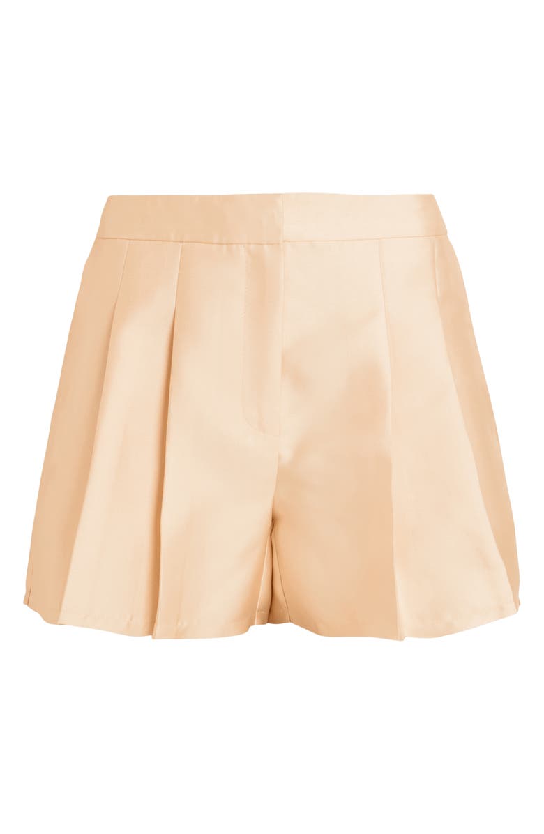 AllSaints London Pleated Shimmer Shorts, Alternate, color,