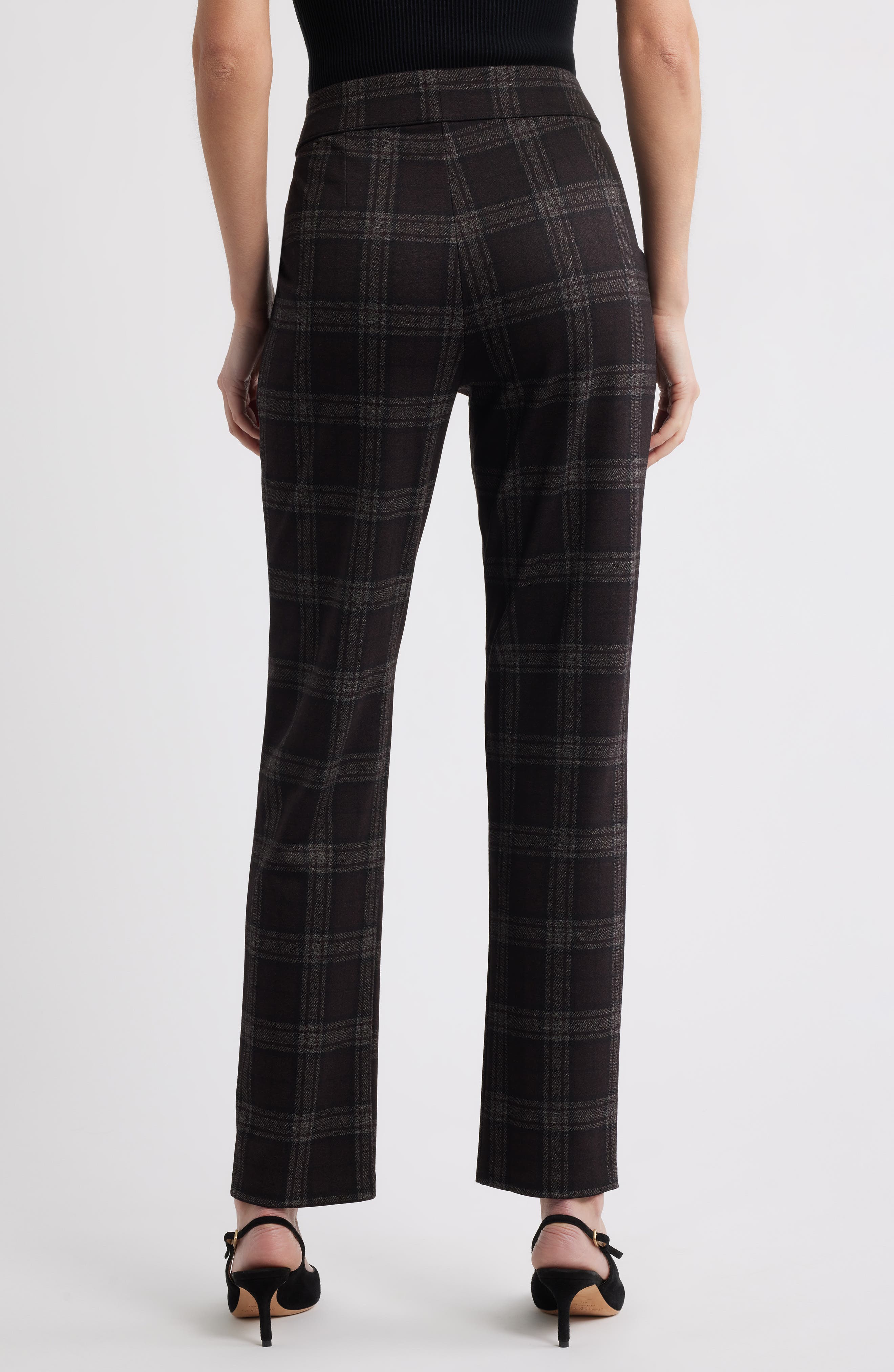 Plaid High Rise Pull-On Pants - image 2