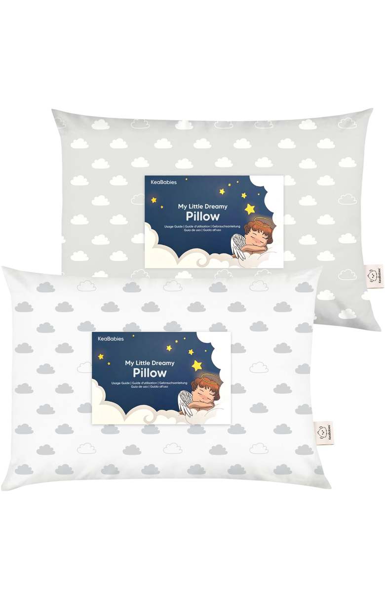 KeaBabies 2-Pack Toddler Pillows, Main, color, Cloud