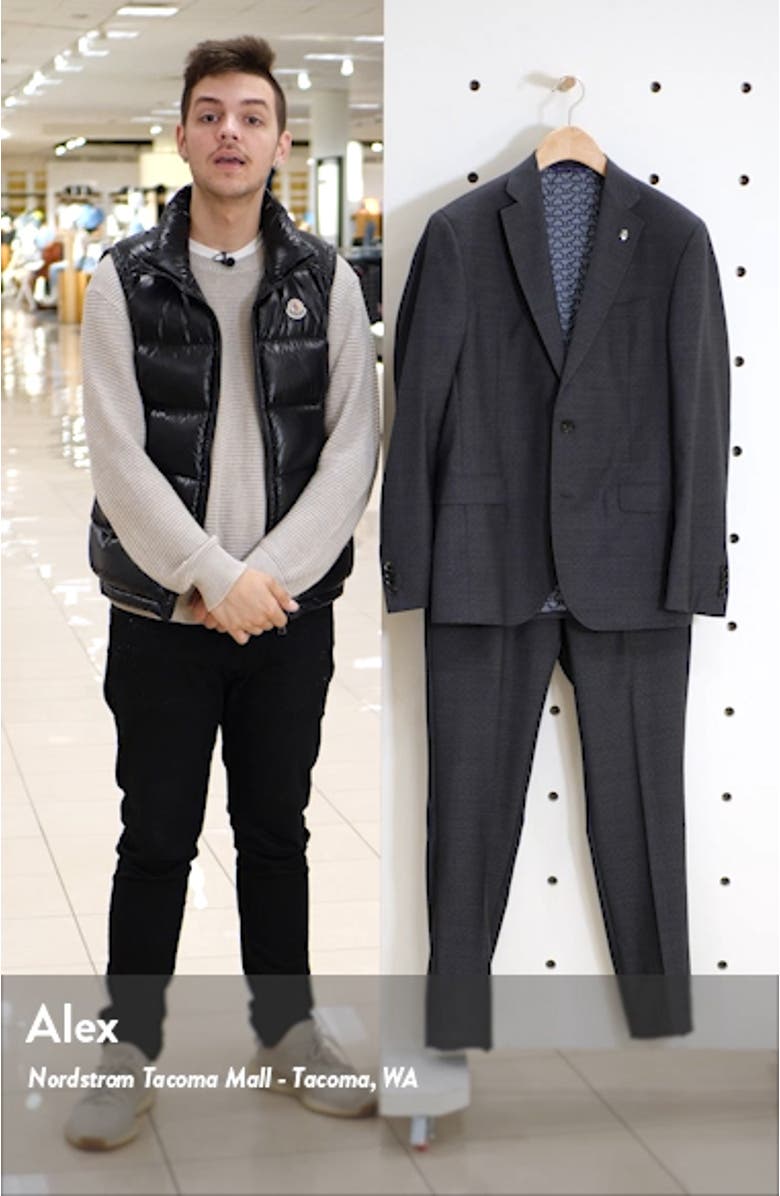 Roger Trim Fit Solid Wool Suit, sales video thumbnail