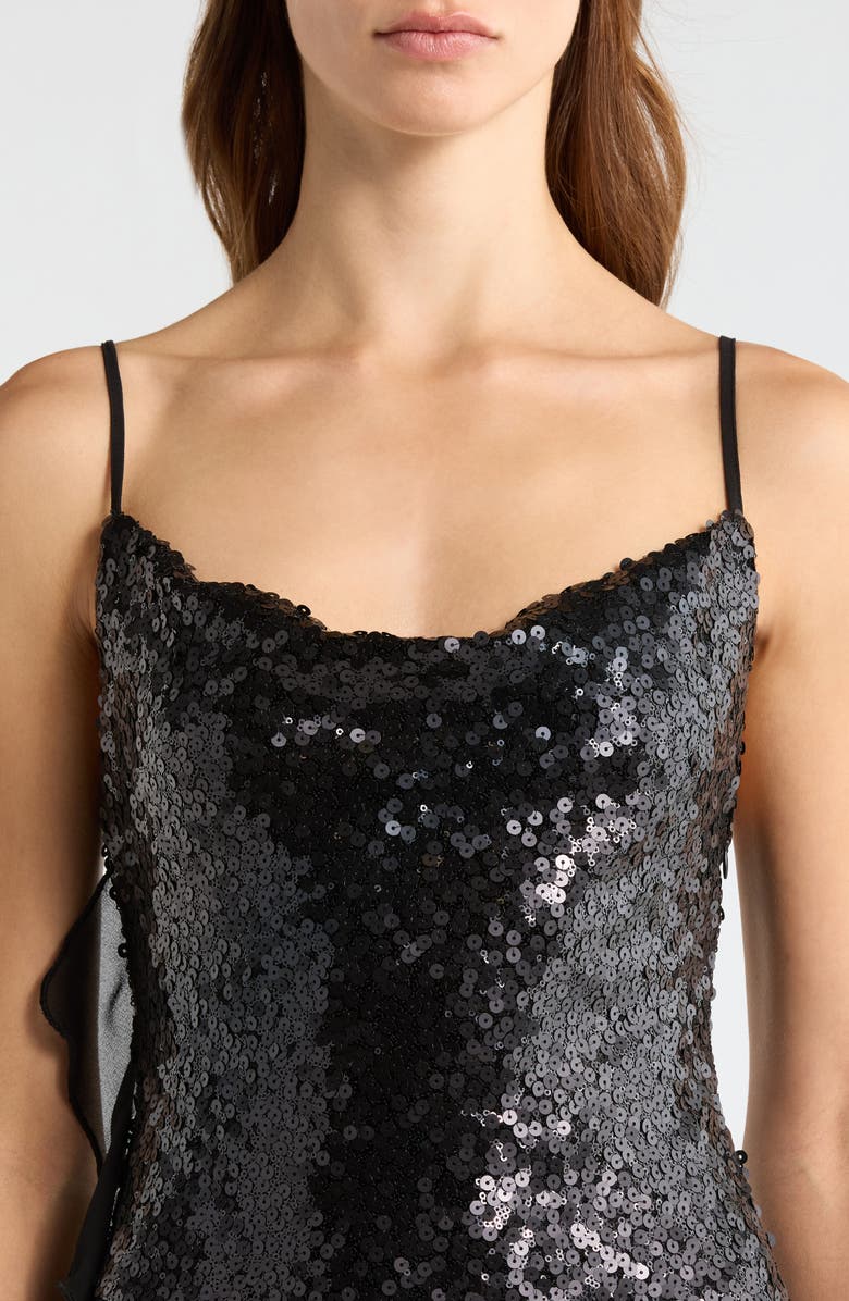PacSun Jasmine Sequin Party Dress, Alternate, color, Black
