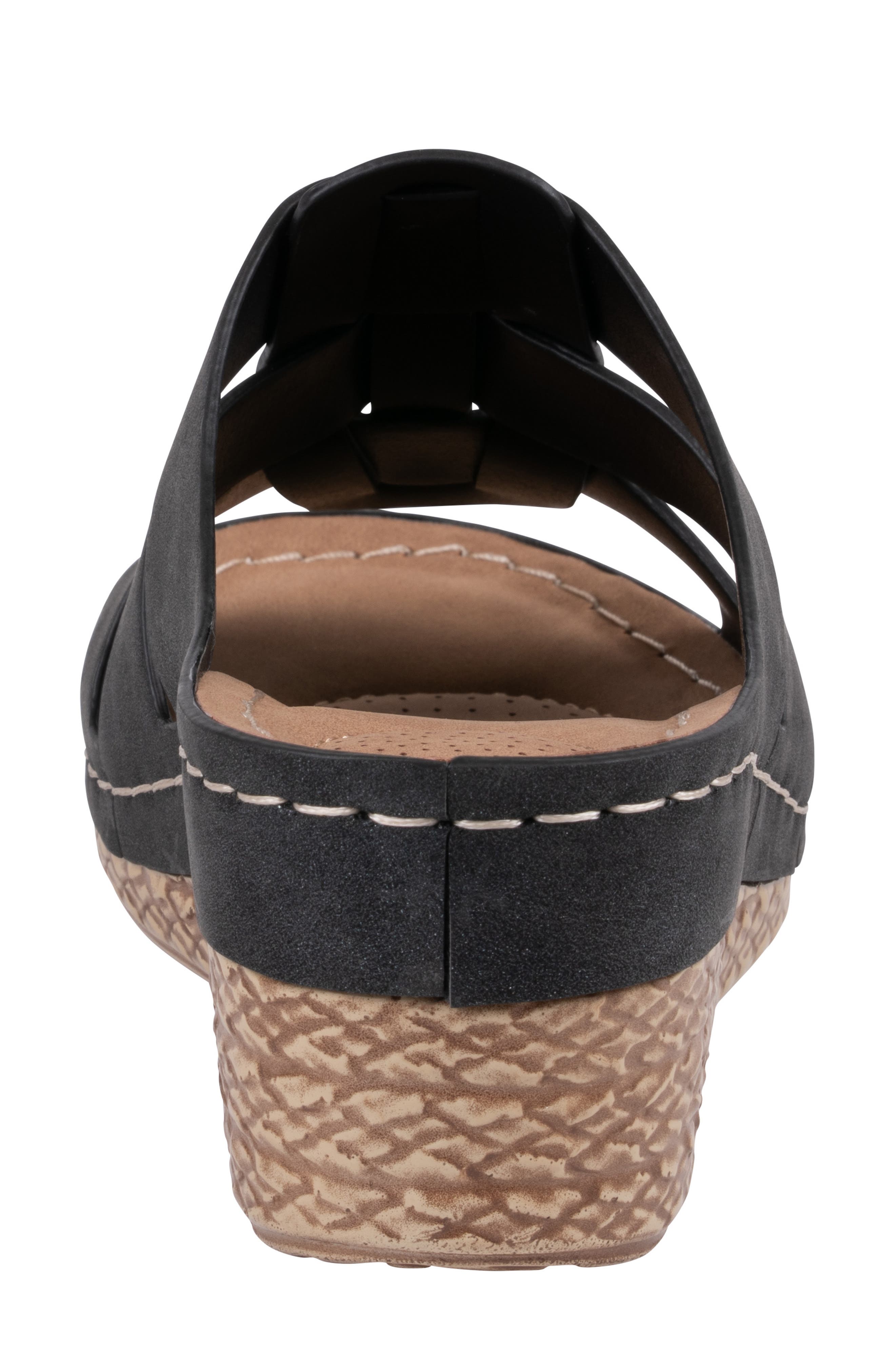 GOOD CHOICE NEW YORK Monte Wedge Sandal, Alternate, color, Black