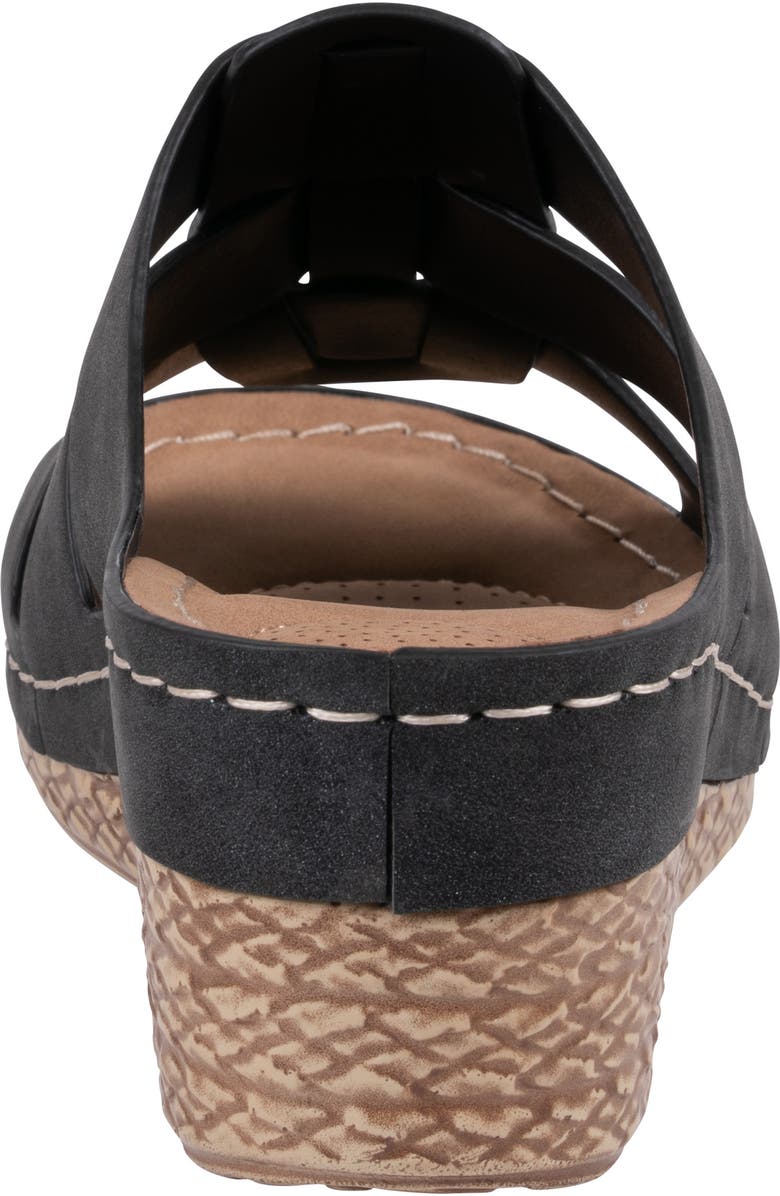 GOOD CHOICE NEW YORK Monte Wedge Sandal, Alternate, color, Black