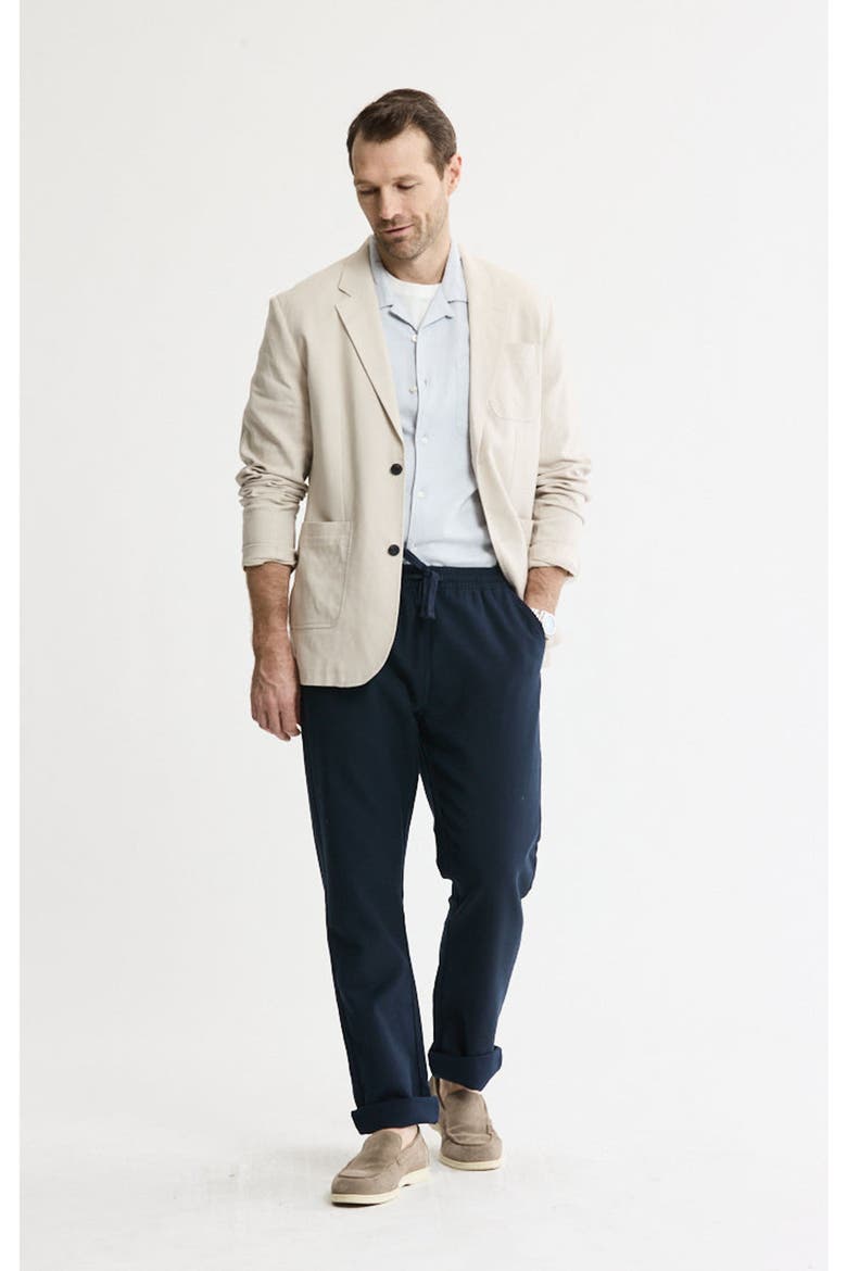 Linen Blend Blazer, Alternate, color, Stone