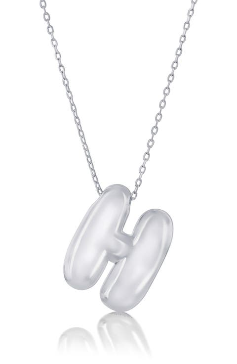 Bubble Initial Pendant Necklace
