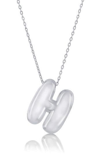 Simona Bubble Initial Pendant Necklace