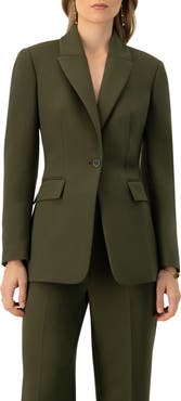 IVONNE Single-Breasted Blazer With Front Flap Pockets