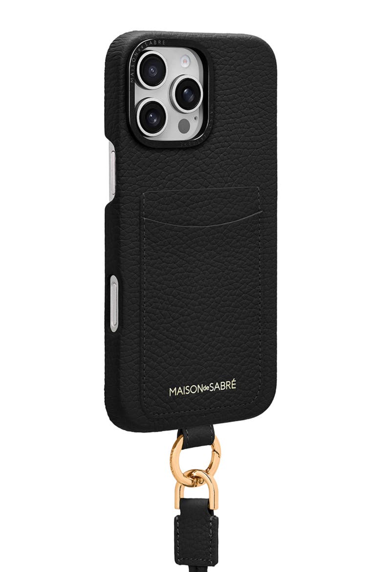 Sling Phone Case iPhone 16 Pro, Alternate, color, Black Caviar