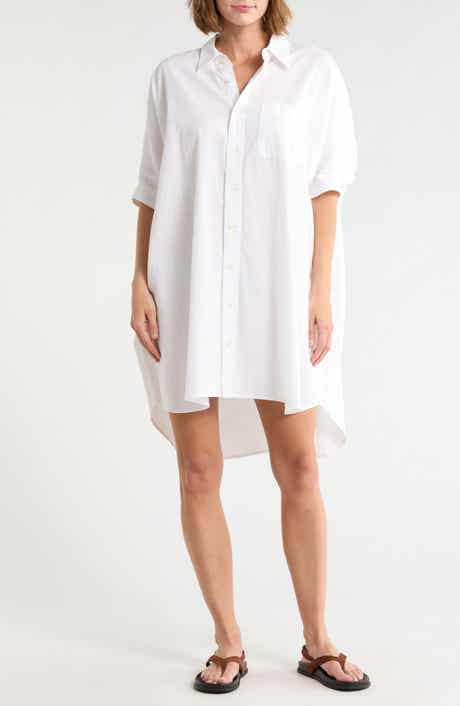 DENIMIST Oversize Cotton & Linen Shirtdress