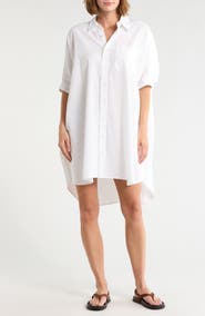 DENIMIST Oversize Cotton & Linen Shirtdress
