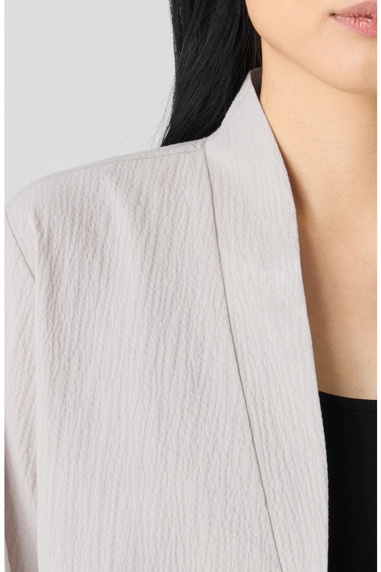 Crinkled Stretch Organic Cotton Jacket, Alternate, color, CHALK