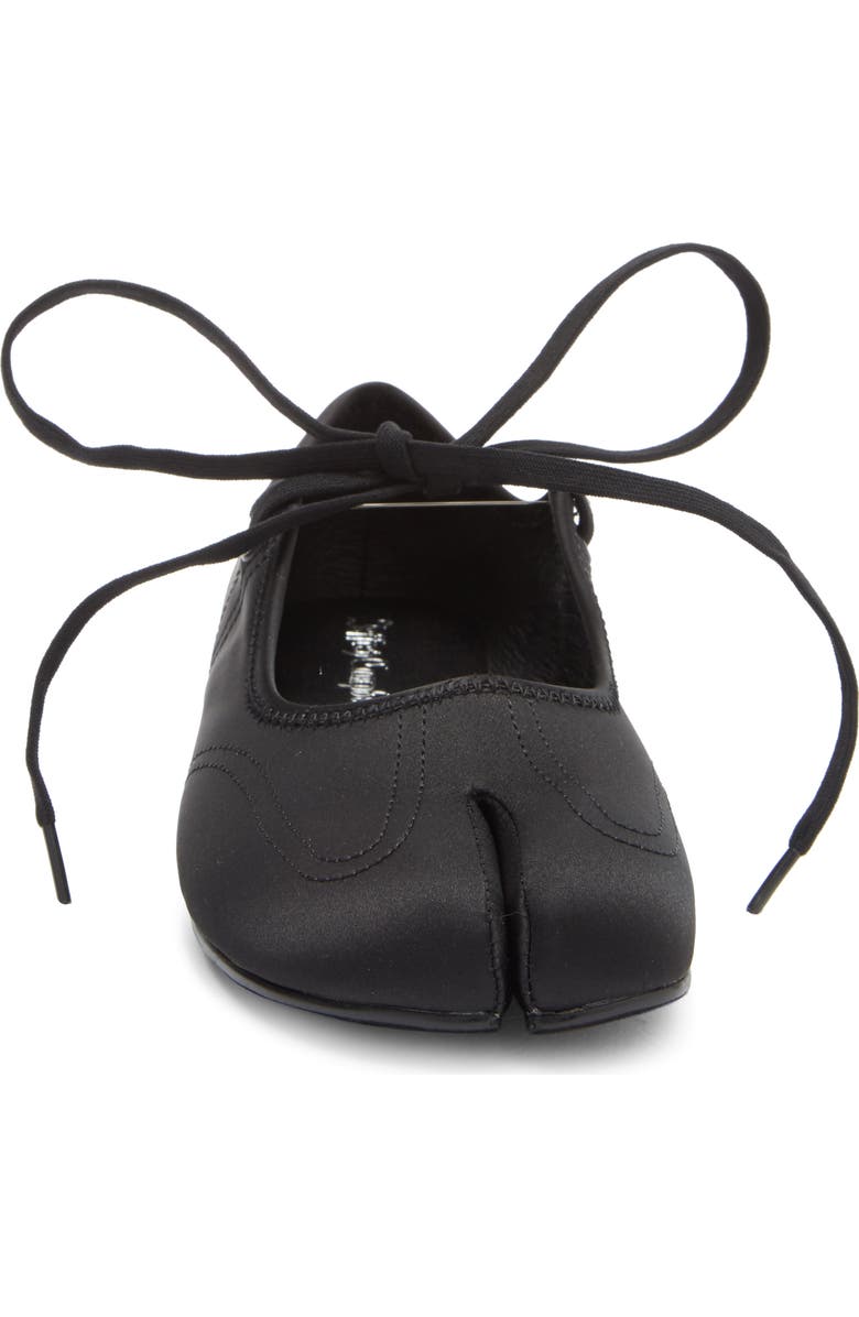 Jeffrey Campbell Saturna Split Toe Mary Jane Flat, Alternate, color, Black Satin