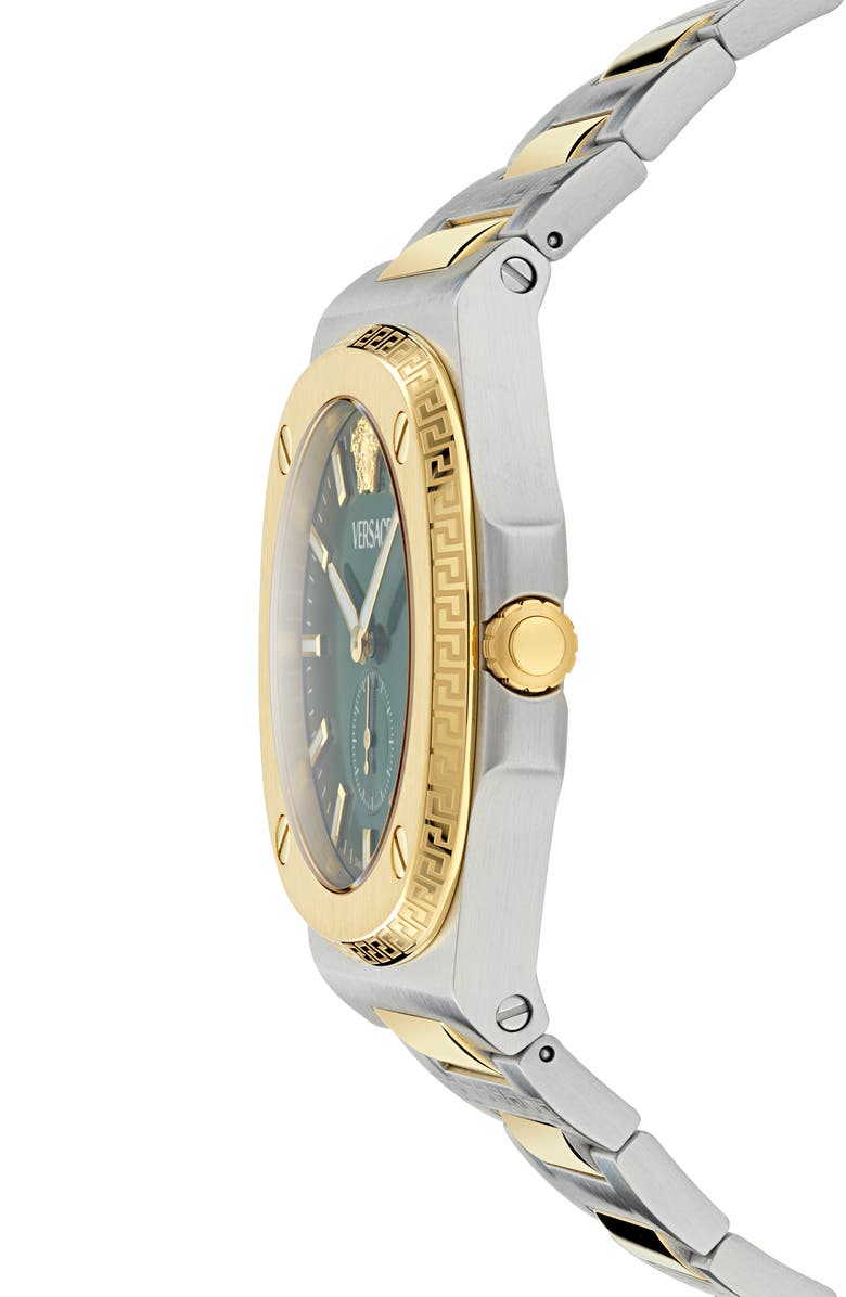 Versace Tolomeo Bracelet Watch, 40mm, Alternate, color, Two Tone