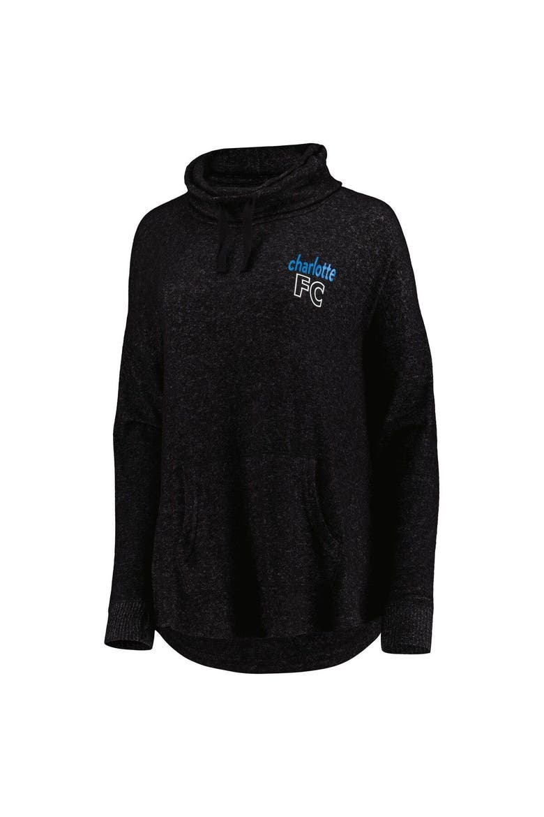 Women's Heathered Black Charlotte FC Cuddle Tri-Blend Pullover Sweatshirt, Alternate, color, Heather Black