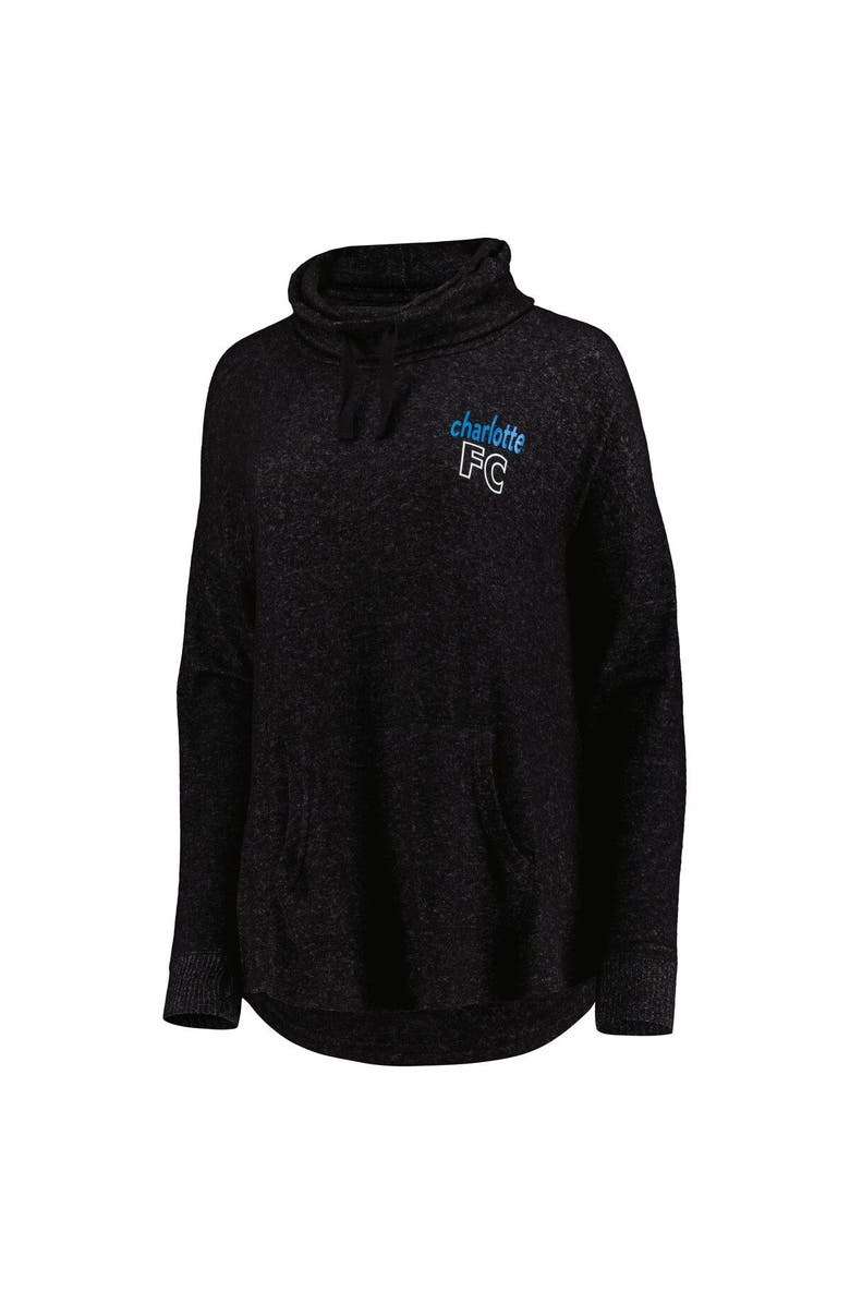 BOXERCRAFT Women's Heathered Black Charlotte FC Cuddle Tri-Blend Pullover Sweatshirt, Alternate, color, Heather Black