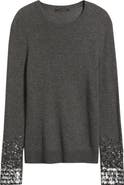 KOBI HALPERIN Lainey Sequin Cuff Sweater