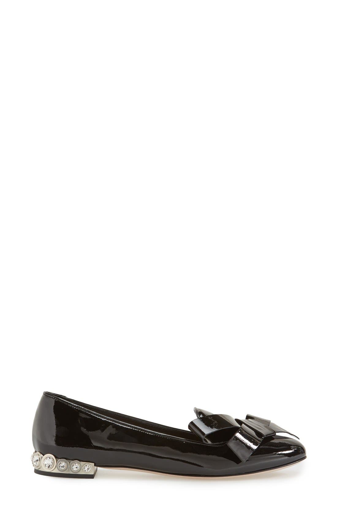 Miu Miu Jewel Heel Smoking Slipper, Alternate, color, 