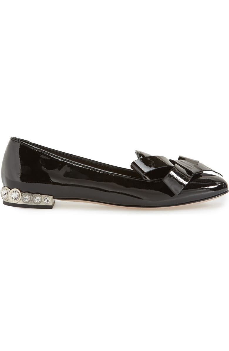 Miu Miu Jewel Heel Smoking Slipper, Alternate, color,