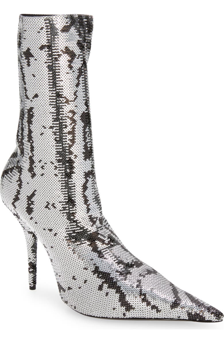 Balenciaga Knife Sequin Bootie, Main, color,