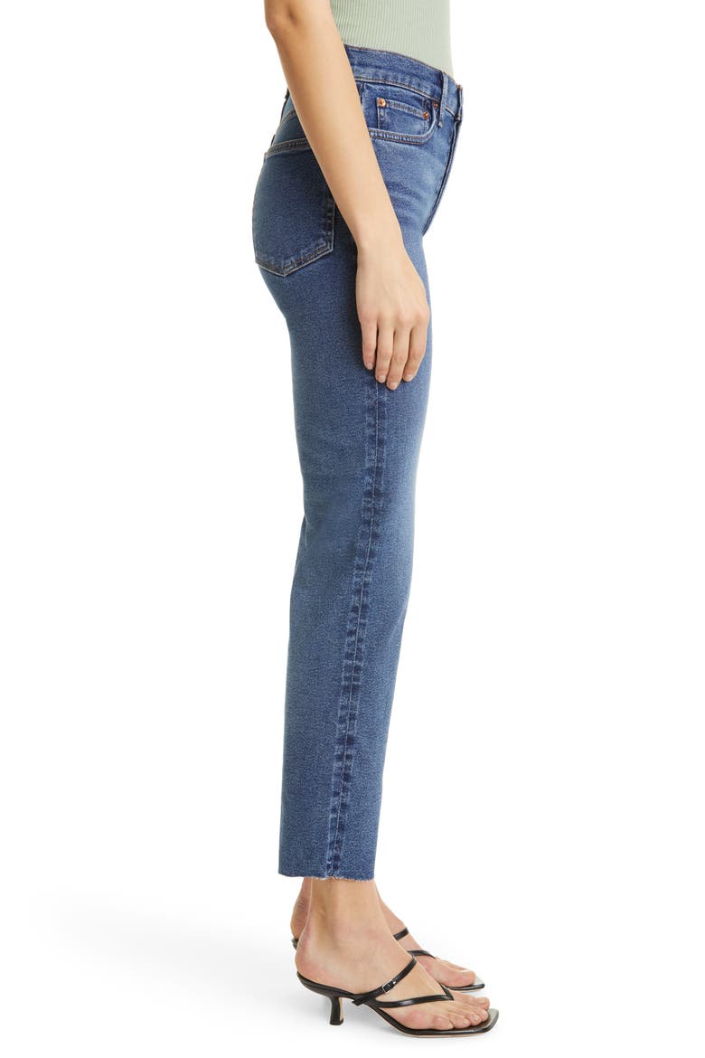 '70s High Waist Ankle Stovepipe Jeans, Alternate, color, TRUE INDIGO