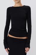 ETERNE Long Sleeve Fitted T-Shirt