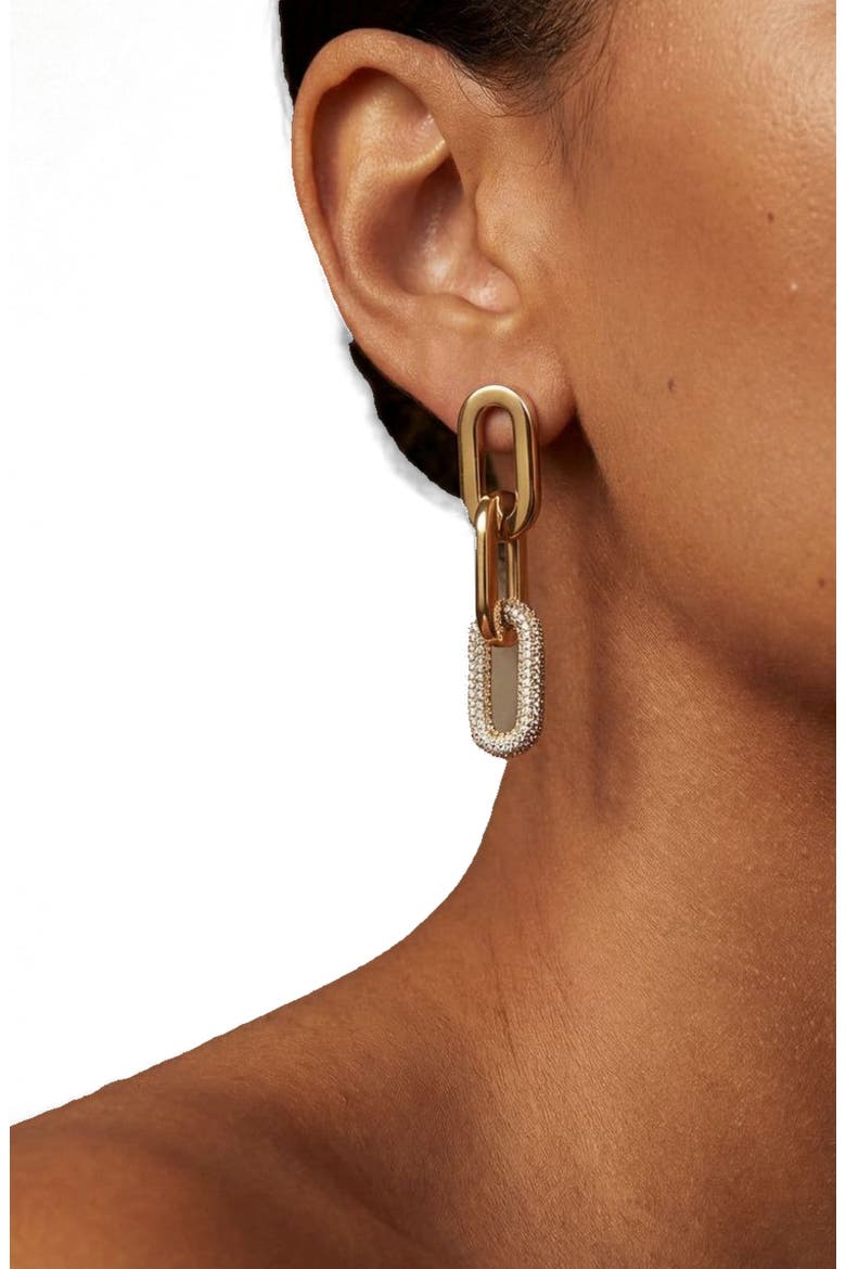 The Bridget Dangle Earrings, Alternate, color, Gold