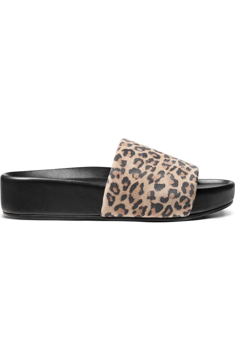 Beek Pelican Slide Sandal, Alternate, color, Leopard Print/ Black
