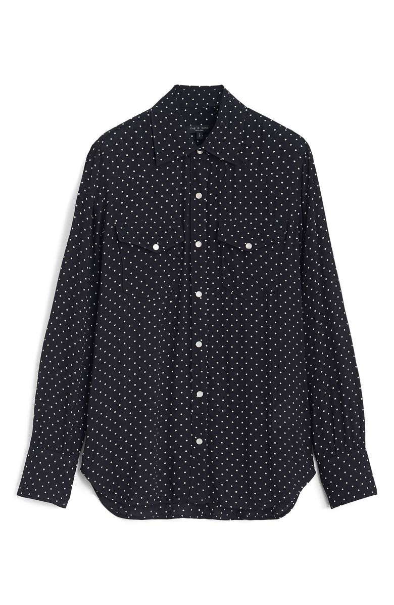 rag & bone Faren Polka Dot Shirt, Alternate, color, Polkadt