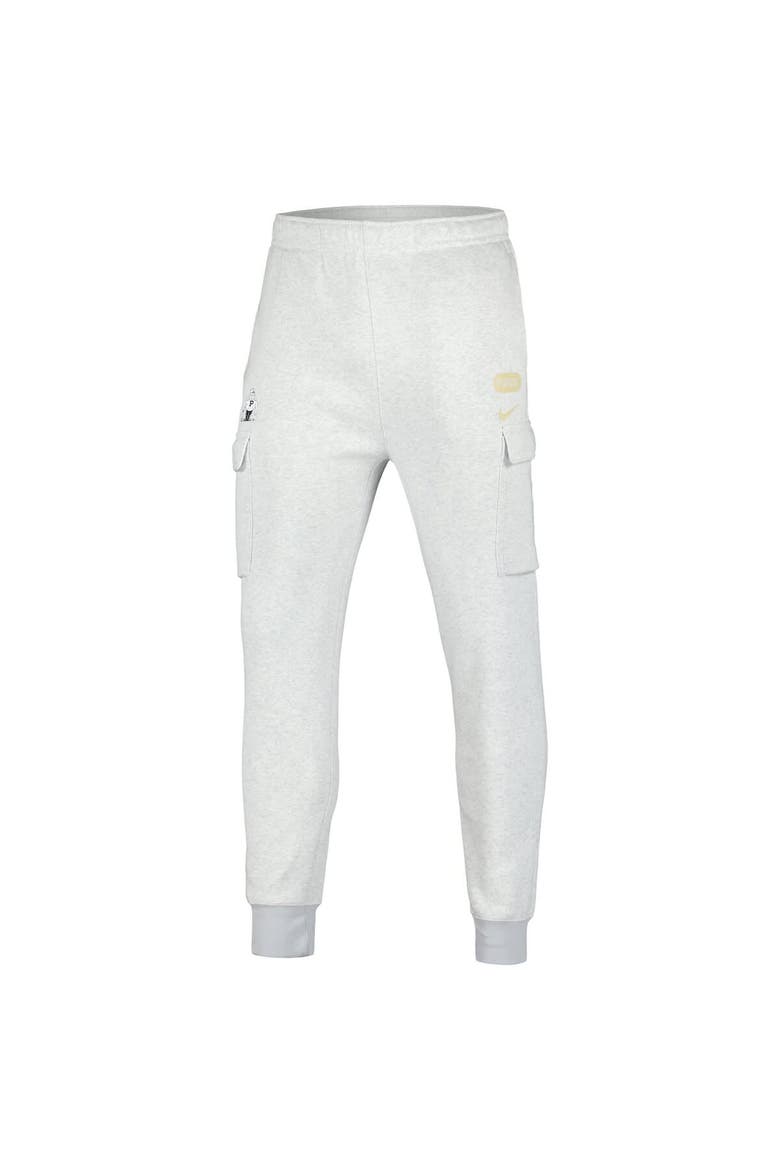 Men's Nike Heather Gray Purdue Boilermakers Club Cargo Jogger Pants, Alternate, color, Heather Gray
