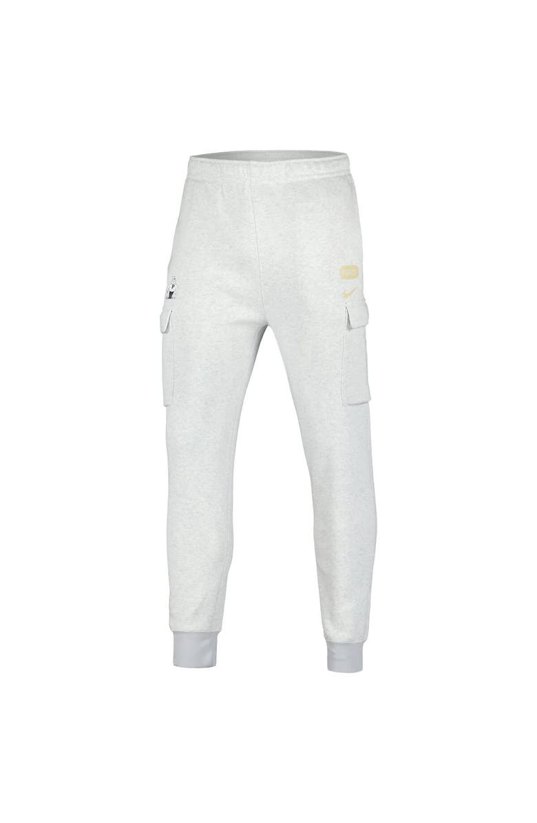 Nike Men's Nike Heather Gray Purdue Boilermakers Club Cargo Jogger Pants, Alternate, color, 