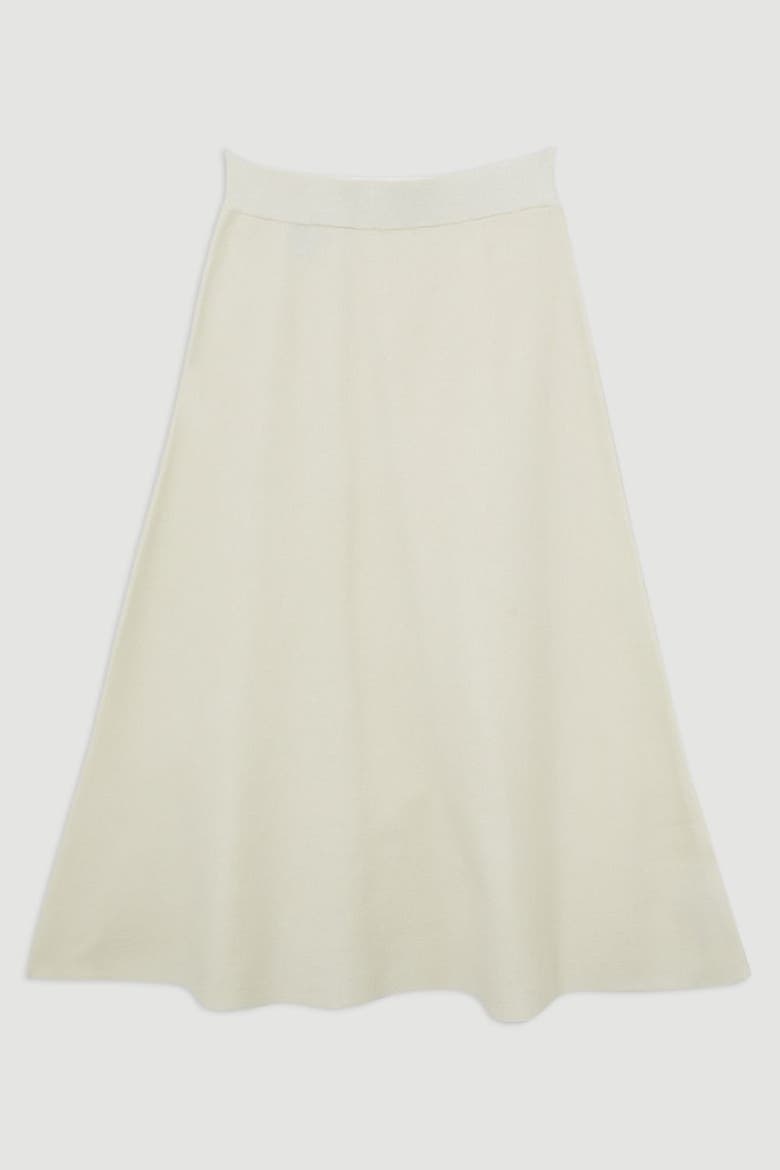 Milano Knit Full Midi Skirt, Alternate, color, Cream