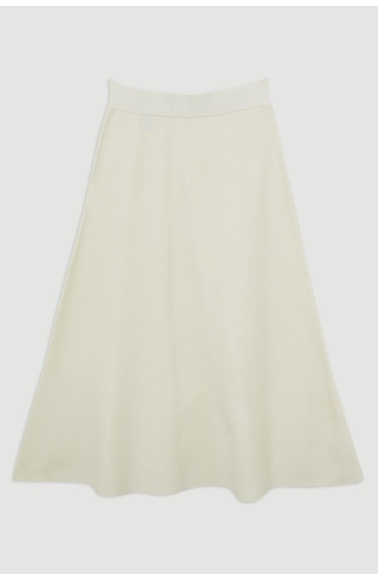 Karen Millen Milano Knit Full Midi Skirt, Alternate, color, Cream