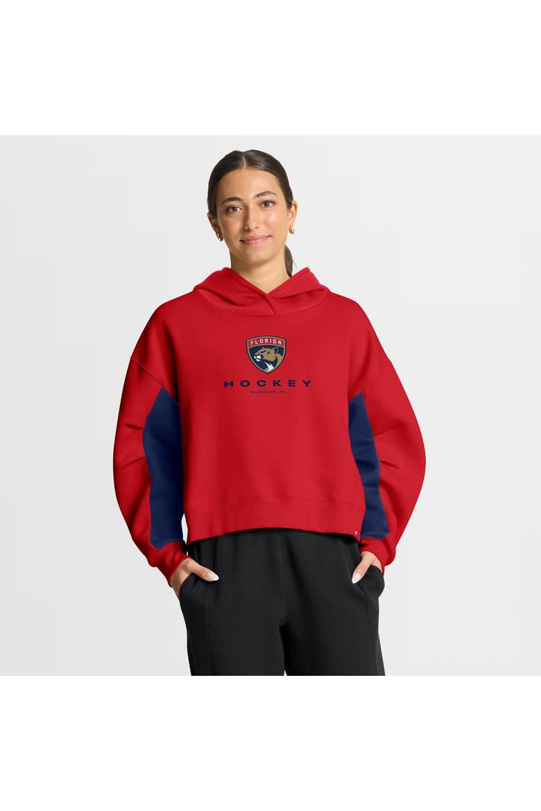 Women's Fanatics Red Florida Panthers Back Check Boxy Hoodie, Main, color, Red