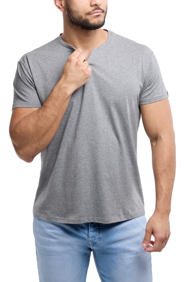XRAY Split Neck T-Shirt, Alternate, color, Charcoal