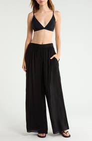 Elan Wide Leg Cover-Up Pants