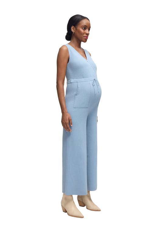 Ingrid & Isabel Luxe Sweater Maternity Jumpsuit In Gray
