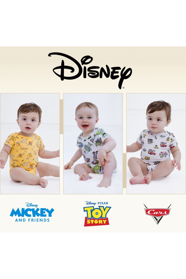 Pixar 3-Pack Short Sleeve Bodysuits, Alternate, color, Blue White Toy Story