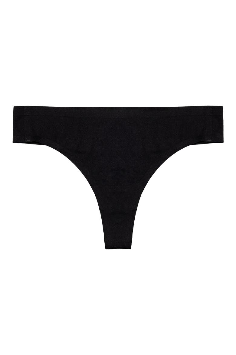 Seamless Thong, Alternate, color, BLACK