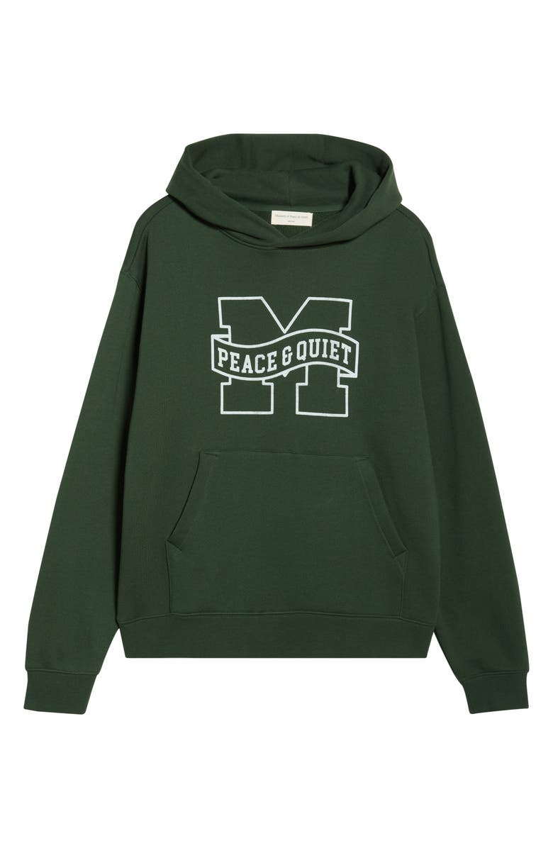 Museum of Peace & Quiet Banner Hoodie, Alternate, color, Forest
