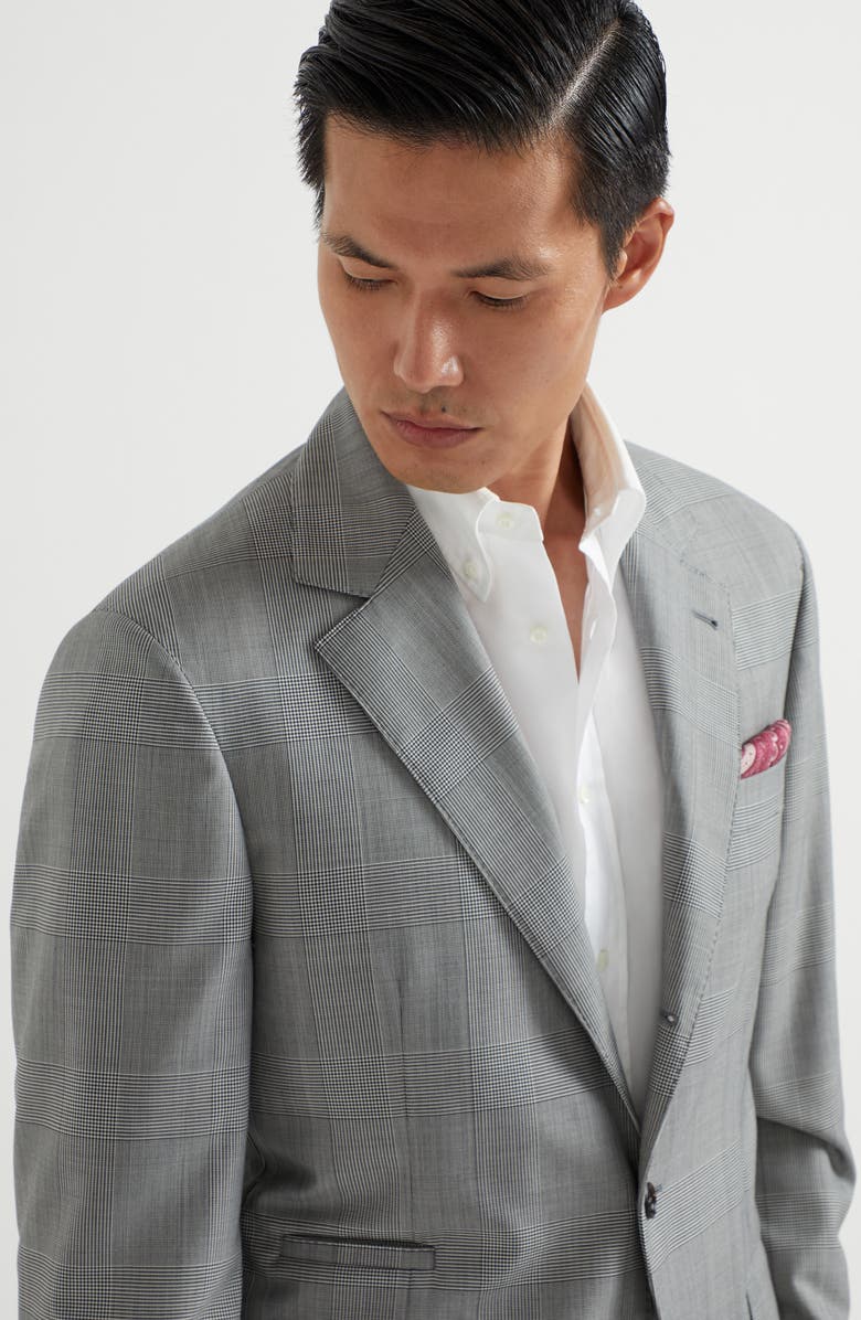 Brunello Cucinelli Prince of Wales blazer, Alternate, color, 
