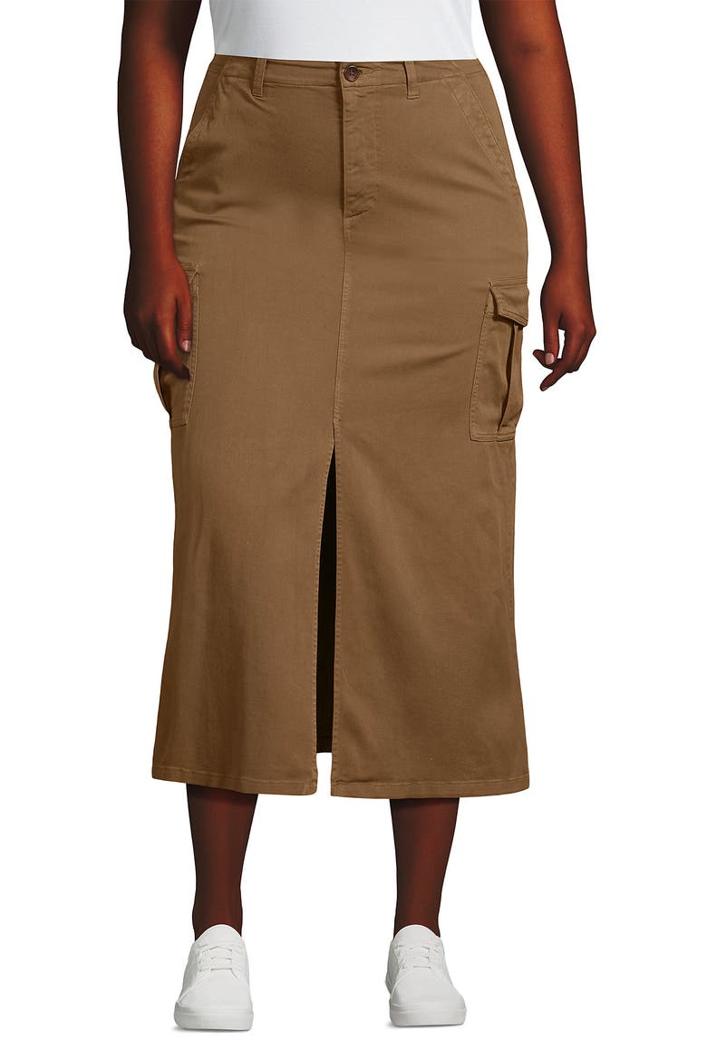 Plus Size Cool Fade Cargo Maxi Skirt, Main, color, Coriander